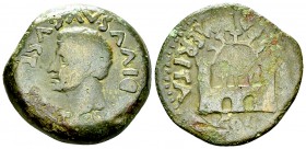 Tiberius AE27, Emerita 

 Tiberius (14-37 AD). AE27 (10.86), Emerita (Mérida).
Av. DIVVS AVGVSTVS PATER, radiate head to left. 
Ob. COL AVGVSTA EM...