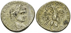 Caracalla AR Tetradrachm, Emesa 

 Caracalla (211-217). AR Tetradrachm (25-27 mm, 13.05 g), Emesa, 215-217 AD. 
Obv. AYT K M ANTΩNEINOC CEB, laurea...