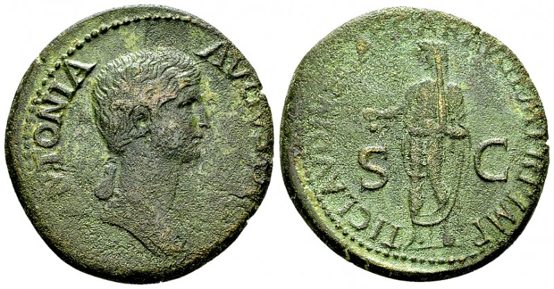 Antonia AE Dupondius, Claudius reverse 

 Antonia (+ 37 AD). AE Dupondius (29 ...