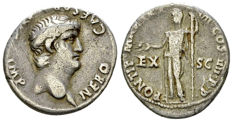Nero AR Denarius, Lugdunum 

 Nero (54-68 AD). AR Denarius (17-18 mm, 3.53 g),...