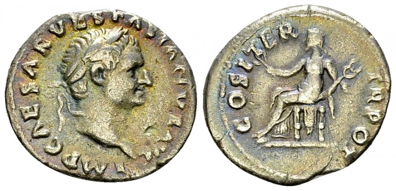 Vespasianus AR Denarius, Pax reverse 

 Vespasianus (69-79 AD). AR Denarius (1...