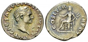 Vespasianus AR Denarius, Pax reverse 

 Vespasianus (69-79 AD). AR Denarius (17-18 mm, 3.18 g), Rome, 70.
Obv. IMP CAESAR VESPASIANVS AVG, Laureate...