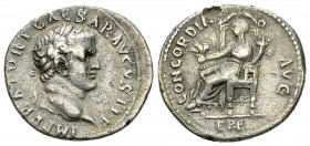 Titus AR Denarius, Ephesus mint 

 Titus as Caesar (70-79 AD). AR Denarius (), Ephesus, 71 AD.
Obv. IMPERATOR T CAESAR AVGVSTI F, Laureate head to ...