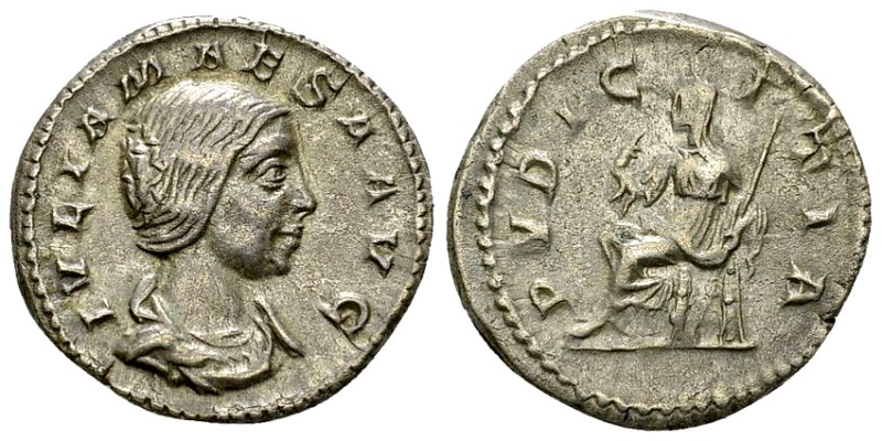 Iulia Maesa AR Denarius, Pudicitia reverse 

 Iulia Maesa (218-224 AD). AR Den...