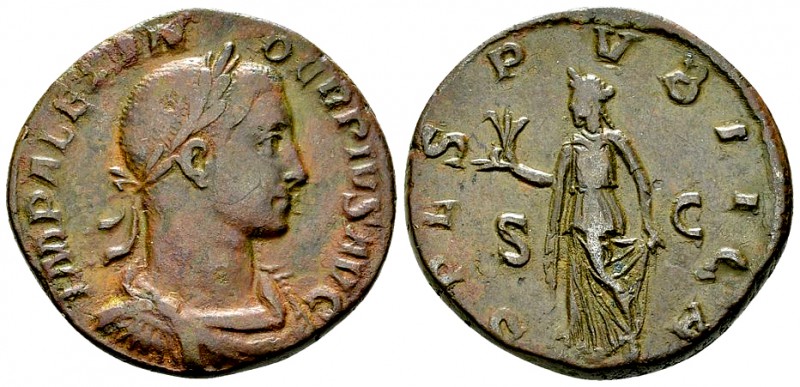 Severus Alexander AE Sestertius, Spes reverse 

 Severus Alexander (222-235 AD...