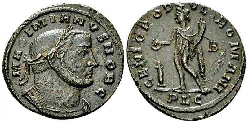 Galerius AE Nummus, Lugdunum mint 

 Galerius as Caesar (293-305 AD). AE Nummu...