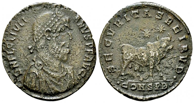 Iulianus II AE Nummus, Bull reverse 

 Julianus II Apostata (360-363). AE Numm...