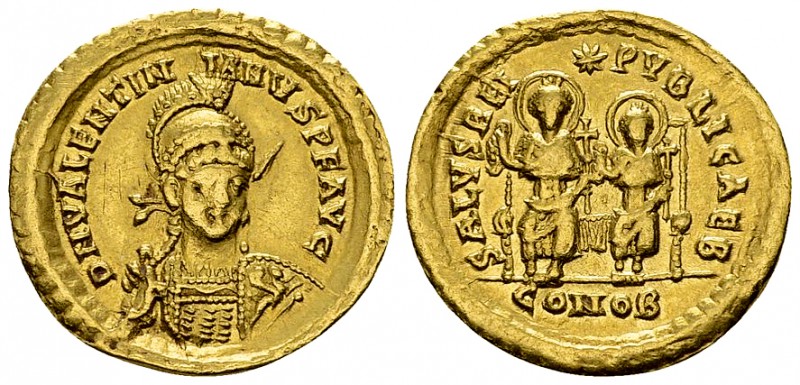 Valentinianus III AV Solidus, rare 

 Valentinian III (425-455 AD). AV Solidus...