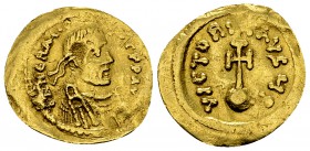 Heraclius AV Semissis 

 Heraclius (610-641 AD). AV Semissis (18 mm, 2.15 g), Constantinople.
 Obv. d N herACLIYS PP AVS, diademed and draped bust ...