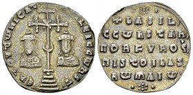 Basil II and Constantine VIII AR Miliaresion 

 Basil II and Constantine VIII (976-1025 AD). AR Miliaresion (21-22 mm, 2.10 g), Constantinopolis.
O...