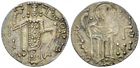 Manuel I AR Asper 

Trebizond Empire. Manuel I (1238-1263 AD). AR Asper (22-23 mm, 2.88 g). 
Obv. MNΛ - OKH, Emperor standing facing, holding labar...