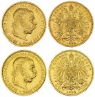 Austria, Lot of 2 AV 10 Corona 1905 

 Austria . Franz Joseph I. Lot of 2 (two) AV 10 Corna 1905 (3.37, 3.38 g).
KM 2805.

Vorzüglich. (2)

Lot...