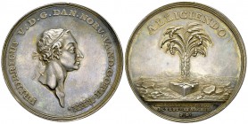 Denmark, AR Medal n.d., Prize Medal of the Royal Academy 

Denmark. Frederick V (1746-1766). AR Medal n.d. (49 mm, 63.00 g). Prize medal of the Roya...