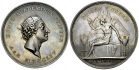 Denmark, AR Medal 1754, Prize Medal of the Academy of Arts 

Denmark. Frederick V (1746-1766). AR Medal 1754 (59 mm, 88.94 g) Prize Medal of The Aca...