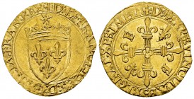 François I, Ecu d'or au soleil, Bayonne 

Royaume de France. François I (1515-1547). AV Ecu d'or au soleil (25-26 mm, 3.40 g), Bayonne.
Duplessy 77...