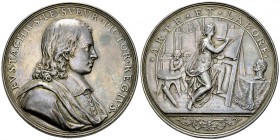 Eustachius le Sueur, AR Médaille, peintre du Roi 

France. Louis XIV (1643-1715). AR Médaille s.d. (63 mm, 75.11 g). Eustachius le Sueur (1616-1655)...