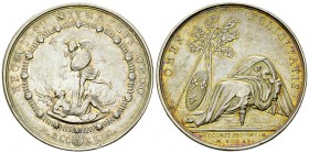 Louis XV, AR Médaille 1755, Naissance du comte de Provence 

France. Louis XV . AR Médaille 1755 (41 mm, 32.31 g), Naissance du comte de Provence, f...