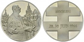 France/Russie, AR Médaille 1966, Moscou 

 France/Russie . AR Médaille 1966 (44 mm, 38.92 g), commémorant la vistite du Général de Gaulle à Moscou. ...