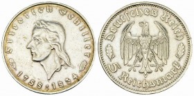 Deutschland, AR 5 Reichsmark 1934 F, Schiller 

 Deutschland . Drittes Reich. AR 5 Reichsmark 1934 F (13.84 g). Schiller.
AKS 71.

Vorzüglich.