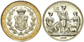 Deutschland, AR Medaille 1888, Mitau 

 Deutschland . AR Medaille 1888 (38 mm, 23.79 g), auf die Industrie-, Gewerbe- und Lanwirthschaftliche Ausste...