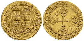 Napoli, Scudo d'oro 

Italia. Napoli e Sicilia . Carlo I d'Asburgo, Re di Spagna e delle due Sicilie, (1516-1554). Scudo d'oro s.d. (26 mm, 3.36 g),...