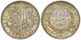 Genf, AR 5 Francs 1848 

Schweiz. Genf , Kanton. AR 5 Francs 1848 (25.95 g).
HMZ 2-364a; D.T. 280.

Nur 1176 Exemplare geprägt. Schöne Patina. Vo...