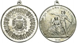 Lausanne, WM Medaille 1876, Tir fédéral 

Schweiz, Waadt/Vaud. Lausanne . WM Medaille 1876 (32 mm, 12.31 g), auf das Tir fédéral.
Richter 1569a.
...