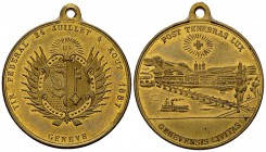 Genf, AE Medaille 1887, Tir fédéral 

Schweiz, Genf . AE Medaille 1887 (33 mm, 11.36 g), auf das Tir fédéral.
Richter 647a (RR).

Fast FDC.
