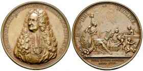 Genf, AE Medaille 1734, Louis Lefort 

 Schweiz, Genf . AE Medaille 1734 (54 mm, 68.86 g), auf Louis Lefort. Von Jean Dassier. 
Leu SM 1703.

 Ra...