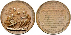 Genf, AE Medaille 1767 

 Schweiz, Genf . AE Medaille 1767 (46 mm, 43.68 g), auf die Vertreter der Bürgerschaftsdelegation für ihre Verdienste bei d...