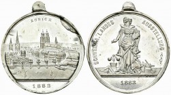 Zürich, WM Medaille 1883, Schweiz. Landesausstellung 

Schweiz, Zürich . WM Medaille 1883 (34 mm, 15.82 g), auf die Schweiz. Landessausstellung.

...