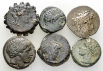 Lot of 6 Greek AE coins 

Lot of six (6) Greek AE coins.

Mostly very fine. (6)

Lot sold as is, no returns.
