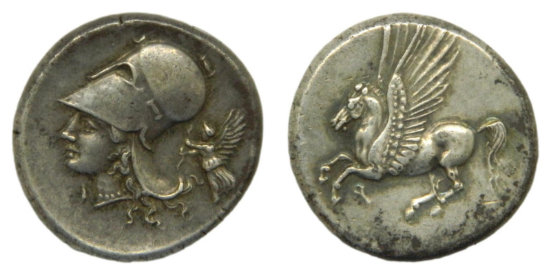 Corinto (Peloponeso. Grecia). 350-306 aC. Estátera. Anv: Pegaso a la izquierda, ...