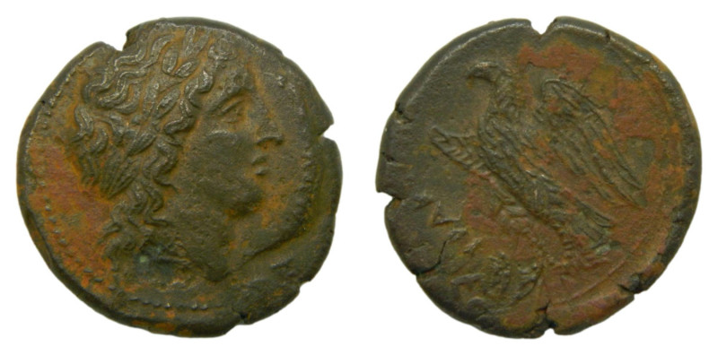 Siracusa (Sicilia). Hicetas. 287-278 aC. Litra. 10,3 gr. AE. Anv: Cabeza de Ares...