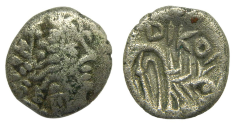 Liguria (Galia Tansalpina, Italia). Siglo I aC. Dracma ligera de imitación de Ma...