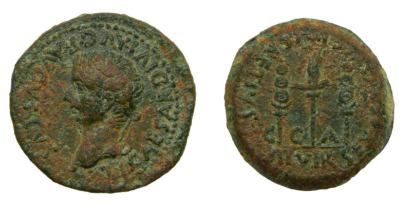 Caesaraugusta (Zaragoza). Tiberio, emperador. 14-37 dC. Semis.7,3 gr. AE. ACIP 3...