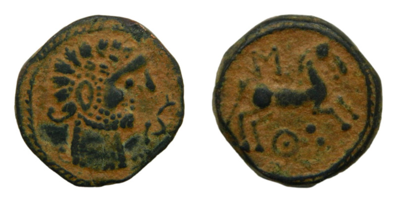 Kueliokos (Cervera del Río Alhama, La Rioja). Siglo II aC. Semis. 6,2 gr. AE. AC...