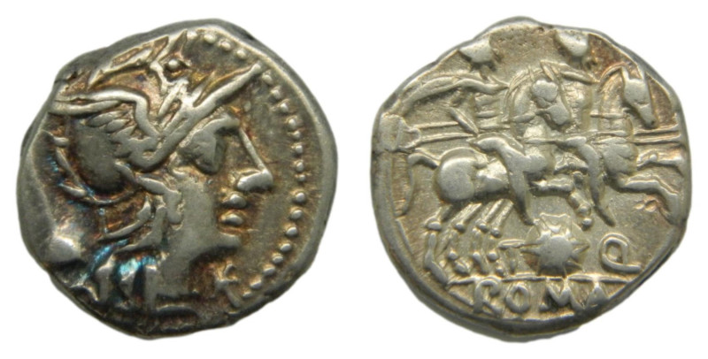 T. Quinctius Flaminius. 126 aC. Denario. Sear 143; Seaby Quinctia 2. 3,8 gr. AR....