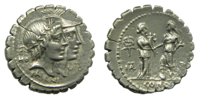 Q. Fufius Calenus y Mucius Cordus. 70 aC. Denario serrato. Seaby Fufia 1. 3,7 gr...