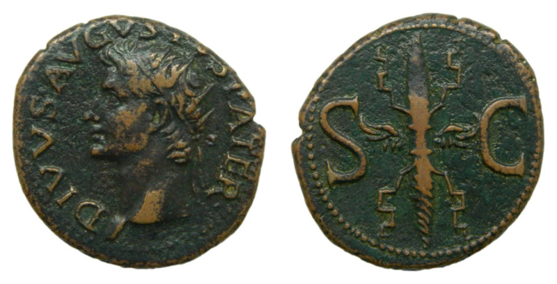 AUGUSTO, emperador divinizado. d. 14 dC. As. 10,8 gr. AE. Anv: DIVVS AVGVSTVS PA...
