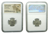 GETA, emperador. 209-211 dC. AR. Denarius. Roman empire. Issue as caesar. NGC
VF