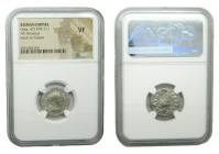 GETA, emperador. 209-211 dC. AR Denario. Roman empire. NGC
VF