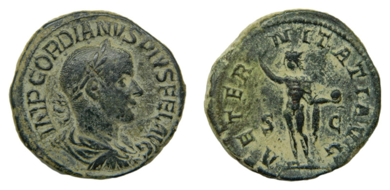 GORDIANO III. Sestercio. (AE. 19,26 gr / 32 mm). 238-244 dC Roma. (RIC 297a). An...