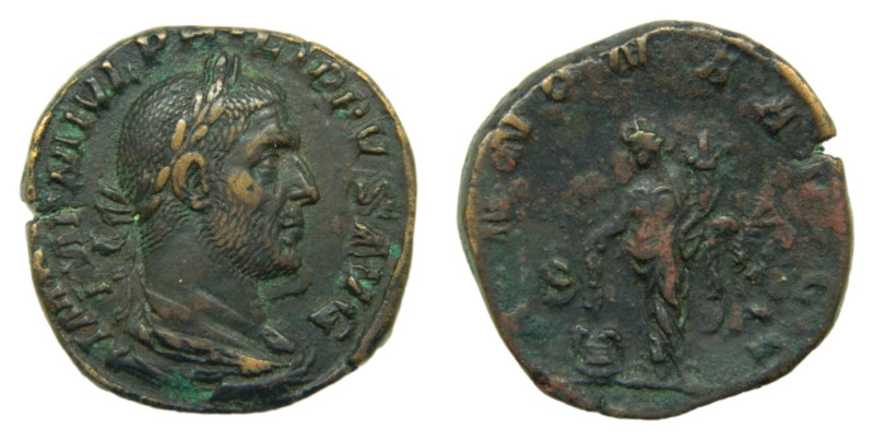 FILIPO I, emperador. 244-249 dC. Sestercio. 17,1 gr. AE. Anv: IMP M IVL PHILIPPV...