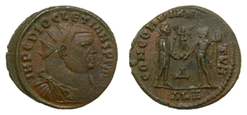 DIOCLECIANO, emperador. 284-305 dC. Antoniniano. Alejandría (Egipto). 3,9 gr. AE...