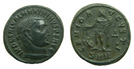 MAXIMINO II Daza, emperador. 308-313 dC. Follis. Nicomedia (Turquía). 4,6 gr. AE. Anv: IMP C GAL VAL MAXIMINVS P F AVG. Rev: GENIO AVGVSTI
EBC