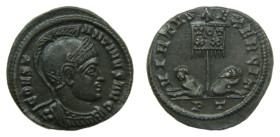 CONSTANTINO I, emperador. 307-337 dC. Follis. Ticinum (Pavía, Italia). RIC 114. 2,6 gr. AE. Anv: CONSTANTINVS AVG. Rev: VIRTVS EXERCIT - VOT XX.
EBC+...