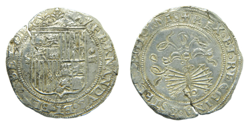 Reyes Católicos (1474-1504). SF. 4 Reales. Sevilla (Cal-564). (Lf-H5.6.40). AG. ...