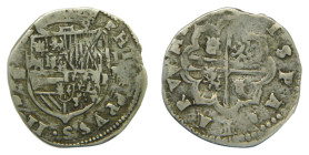 Felipe II (1556-1598). 1 Real. Segovia S/F. Ensayador IM (AC no cita). (Jarabo-Sanahuja A335) mismo ejemplar, 3,26 gr. AR.
MBC