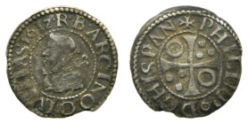 Felipe III (1598-1621). 1612 Croat. Barcelona. Leyendas invertidas. (AC376). 1,22 gr. AR.
MBC+